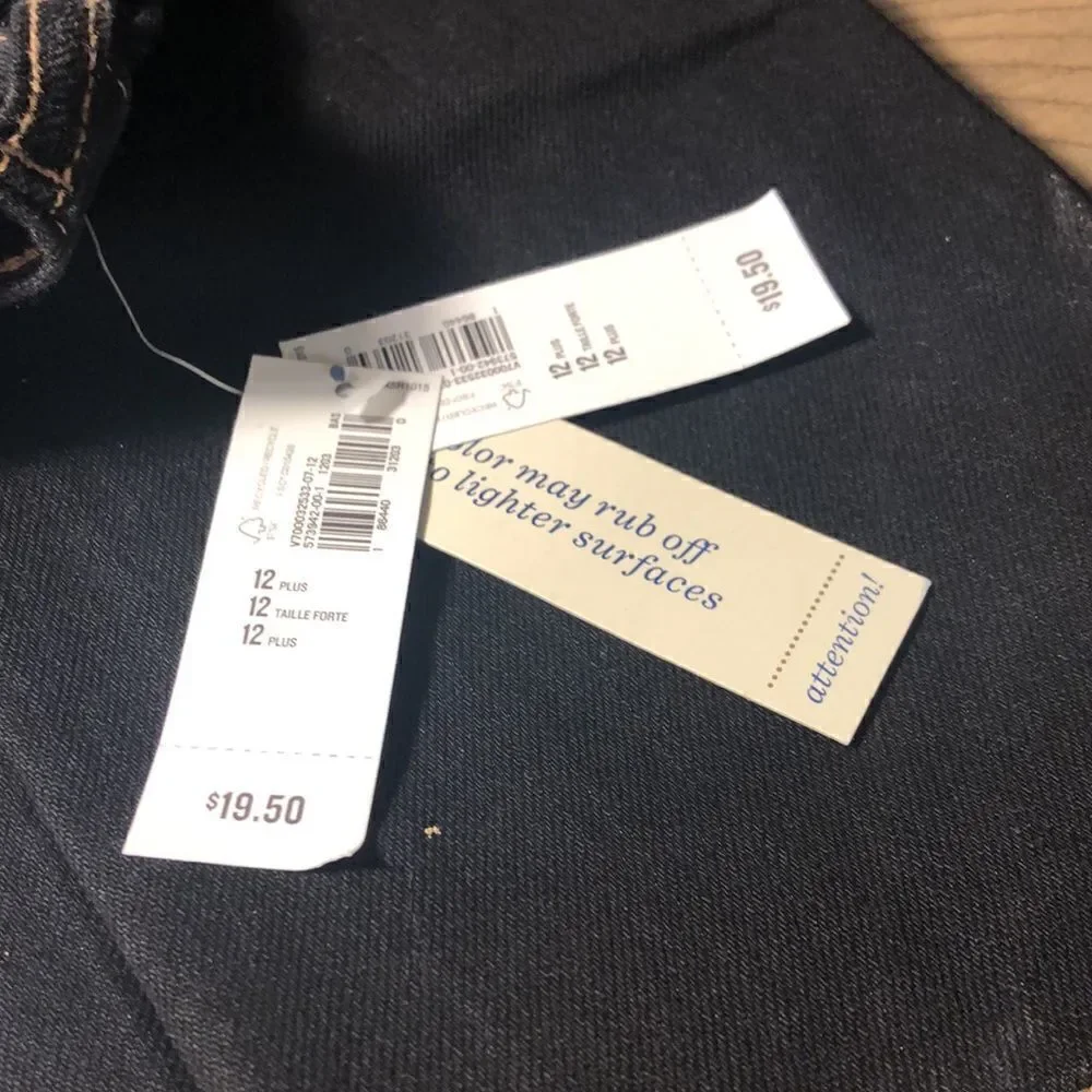 NWT adjustable waist skinny denim jeans in dark wash by Old Navy. Girls 12+